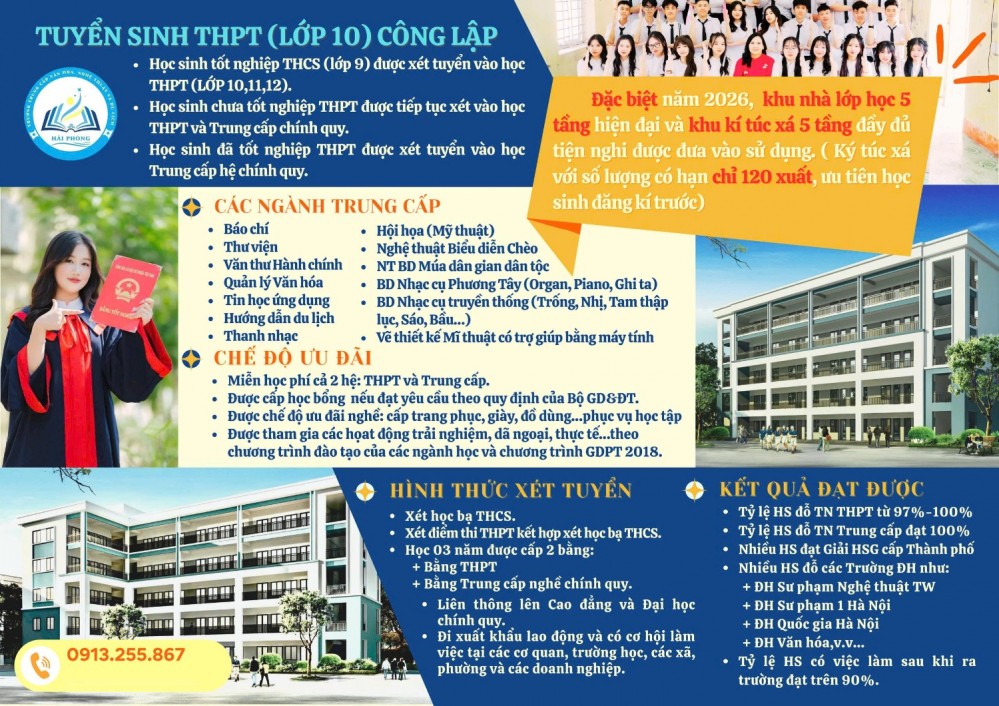 TUYỂN SINH THPT + TRUNG CẤP NĂM 2026